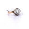 Bague 54 Bague ancienne en or jaune et blanc 18 carats avec diamant 2,00 ct 58 Facettes