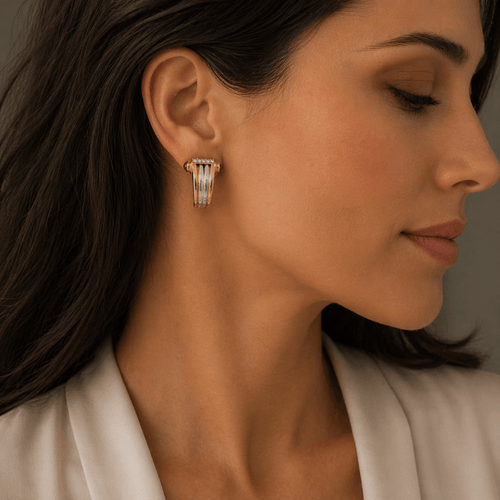 Boucles d'oreilles Piaget - Boucles d'oreilles en or jaune 18 carats, diamants et rubis 58 Facettes OR185 '(00529)