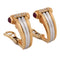 Boucles d'oreilles Piaget - Boucles d'oreilles en or jaune 18 carats, diamants et rubis 58 Facettes OR185 '(00529)