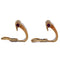 Boucles d'oreilles Piaget - Boucles d'oreilles en or jaune 18 carats, diamants et rubis 58 Facettes OR185 '(00529)