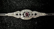 Bracelet Bracelet en or blanc 18 carats avec rubis et diamants taille brillant 58 Facettes