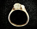 Bague 56 Bague Toi et Moi Napoléon III en or blanc et rose, perle fine et diamant 58 Facettes
