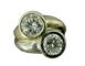 Bague 52 Bague en or blanc et jaune 18 carats sertie de deux diamants 58 Facettes