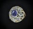 Bague 57 Bague en or bicolore 18 carats avec améthyste et diamants 58 Facettes