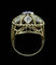 Bague 57 Bague en or bicolore 18 carats avec améthyste et diamants 58 Facettes