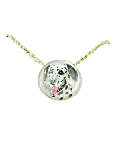 Pendentif Médaillon - Pendentif en or jaune 18 carats et cristal anglais 58 Facettes