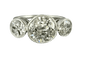 Bague 59 Bague Art nouveau sertie de diamants taille ancienne en or blanc 18 carats 58 Facettes