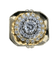 Bague 59 Bague ancienne en or blanc et jaune 18k sertie de diamants 58 Facettes