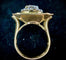 Bague 59 Bague ancienne en or blanc et jaune 18k sertie de diamants 58 Facettes