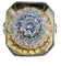 Bague 59 Bague ancienne en or blanc et jaune 18k sertie de diamants 58 Facettes