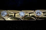Bracelet Bracelet Tank en or jaune 18 carats et diamants 4,40 ct 58 Facettes