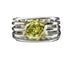 Bague 56 Bague en platine avec diamant jaune taille radiant 58 Facettes