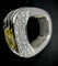 Bague 56 Bague en platine avec diamant jaune taille radiant 58 Facettes