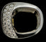 Bague 56 Bague en platine avec diamant jaune taille radiant 58 Facettes