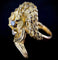 Bague 53 Bague crocodile en or jaune 18 carats avec diamants 58 Facettes