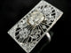 Bague 54 Bague rectangulaire en platine sertie de diamants 58 Facettes