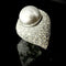Bague 53.5 Bague en or blanc 18 carats sertie d’une perle grise et de diamants 58 Facettes