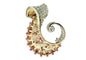Broche Broche note de musique en or jaune et blanc avec diamants et rubis 58 Facettes