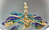 Broche Broche libellule en or jaune 14 carats, émail et diamants 58 Facettes