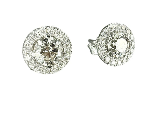 Boucles d'oreilles Boucles d’oreilles en or blanc 18 carats et diamants 58 Facettes