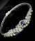 Bracelet Bracelet maille écaille en or blanc 18 carats, diamants et saphirs 58 Facettes