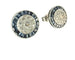 Boucles d'oreilles Art Déco - Boucles d’oreilles en or blanc 18 carats, diamants et saphirs 58 Facettes