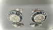 Boucles d'oreilles Art Déco - Boucles d’oreilles en or blanc 18 carats, diamants et saphirs 58 Facettes