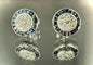 Boucles d'oreilles Art Déco - Boucles d’oreilles en or blanc 18 carats, diamants et saphirs 58 Facettes