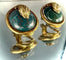 Boucles d'oreilles Boucles d’oreilles serpent en or jaune 14 carats et jaspe 58 Facettes