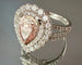 Bague 54 Bague en or blanc 18 carats sertie d’un diamant rose taille poire 58 Facettes