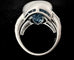 Bague 58 Bague en or blanc 18 carats sertie d’une topaze et diamants 58 Facettes