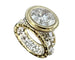Bague 53 Bague solitaire en or blanc et or jaune 18 carats avec diamant 4 ct 58 Facettes