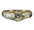 Bague 54 Bague en or jaune 18 carats avec diamants taille brillant et trapèze 58 Facettes