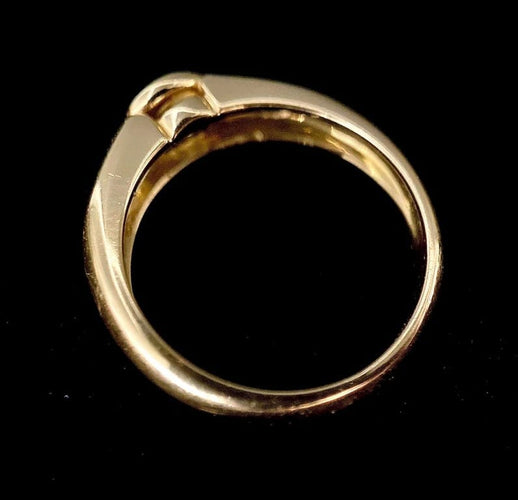 Bague 54 Bague en or jaune 18 carats avec diamants taille brillant et trapèze 58 Facettes
