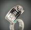 Bague 54 Bague en or blanc 18 carats sertie de diamants 58 Facettes