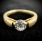 Bague 59.5 Bague solitaire en or jaune 18 carats sertie d’un diamant 0,84 ct 58 Facettes