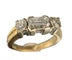 Bague 52 Bague en or blanc et jaune 18 carats avec diamants 58 Facettes