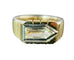 Bague 55.5 Bague en or jaune et blanc 18 carats, diamant trapèze 1,50 carat 58 Facettes