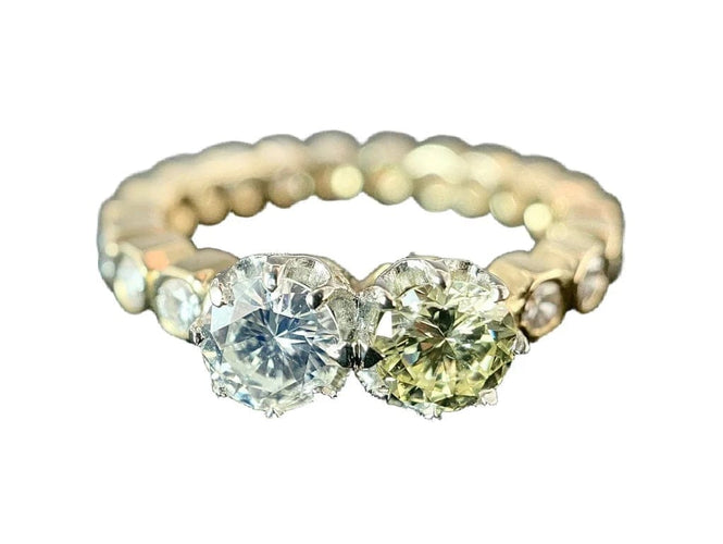 Bague 59 Bague jonquille en or 18 carats avec diamants 58 Facettes