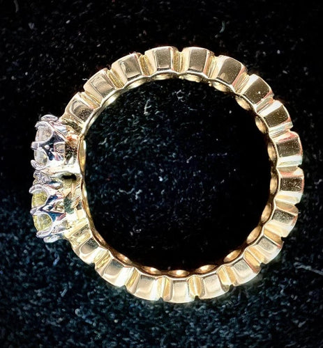 Bague 59 Bague jonquille en or 18 carats avec diamants 58 Facettes
