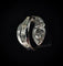 Bague 55 Bague serpent en or blanc 18 carats avec diamant poire 1,25 ct 58 Facettes