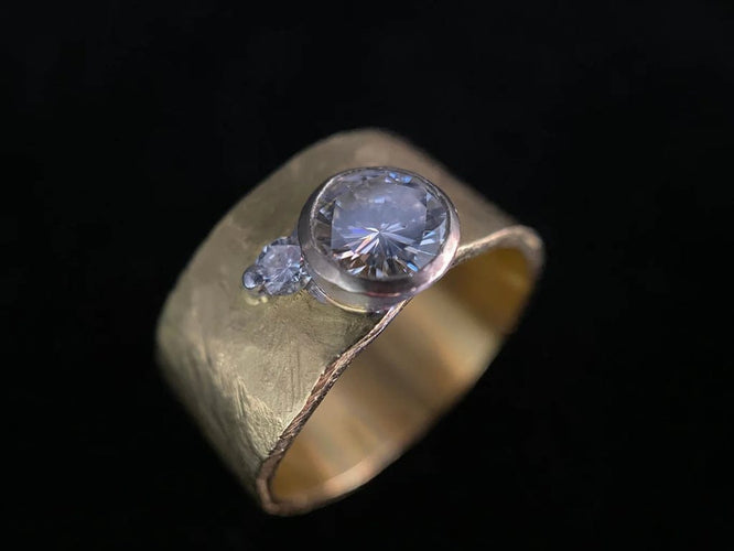 Bague 56 Bague en or blanc 18 carats sertie de diamants 58 Facettes