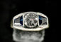 Bague 55 Bague sertie de diamants et saphirs en or blanc 18 carats 58 Facettes