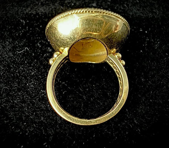 Bague 52.5 Bague en or jaune 18 carats avec diamant taille brillant 3,50 ct 58 Facettes