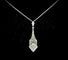 Pendentif Pendentif Art déco en or blanc 14 carats et diamants 58 Facettes