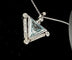 Pendentif Pendentif en or blanc 18 carats avec diamant bleu 4,50 ct 58 Facettes