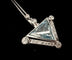 Pendentif Pendentif en or blanc 18 carats avec diamant bleu 4,50 ct 58 Facettes
