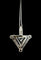 Pendentif Pendentif en or blanc 18 carats avec diamant bleu 4,50 ct 58 Facettes