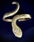 Bracelet Bracelet esclave serpent en or jaune 18 carats, diamants et rubis 58 Facettes