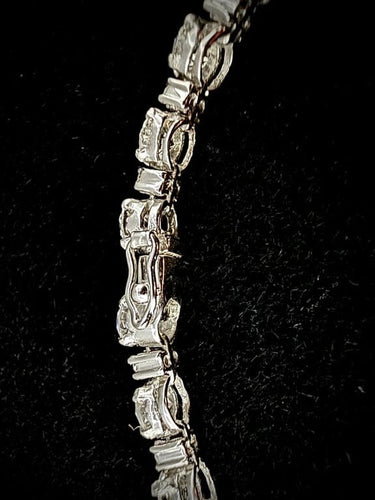 Bracelet Bracelet rivière en or blanc 14 carats et diamants 8,60 ct 58 Facettes